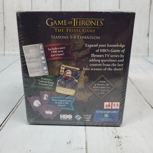 HBO Game of Thrones: The Trivia Game - 5-8 Expansion Board Game New Sealed - Picture 2 of 6